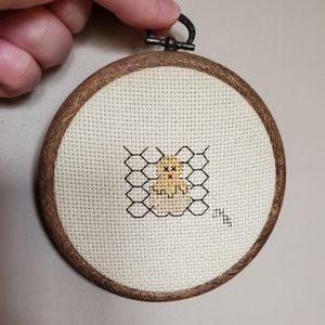 Vintage Tiny Baby Chick Embroidery Art in Hoop
